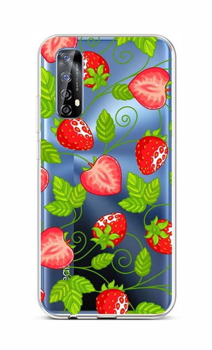TopQ Realme 7 silicone Strawberries 62079 - Phone Cover - Main image