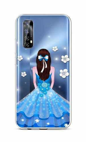TopQ Realme 7 silicone Blue Princess 62073 - Phone Cover - Main image