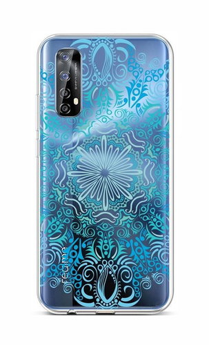 TopQ Realme 7 silicone Blue Mandala 62070 - Phone Cover - Main image