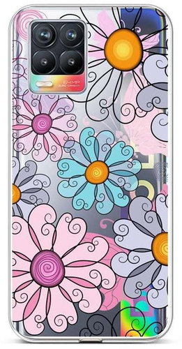 TopQ Realme 8 silicone Colorful Daisy 61488 - Phone Cover - Main image