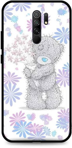 TopQ Xiaomi Redmi 9 silicone Floral Teddy 52960 - Phone Cover - Main image