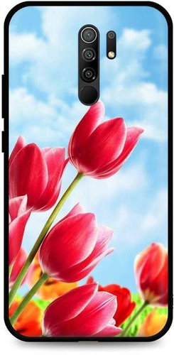 TopQ Xiaomi Redmi 9 silicone Tulips 52932 - Phone Cover - Main image