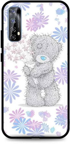 TopQ Realme 7 silicone Floral Teddy 62005 - Phone Cover - Main image