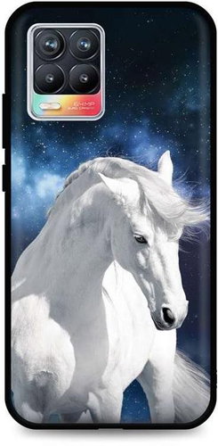 TopQ Realme 8 silicone White Horse 61384 - Phone Cover - Main image