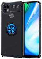 TopQ Realme C21 silicone black with blue ring 61729 - Phone Cover