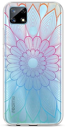 TopQ Realme 7i Silicone Rainbow Mandala 62307 - Phone Cover - Main image