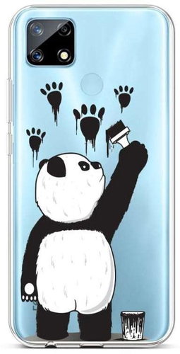 TopQ Realme 7i silicone Rebel Panda 62292 - Phone Cover - Main image