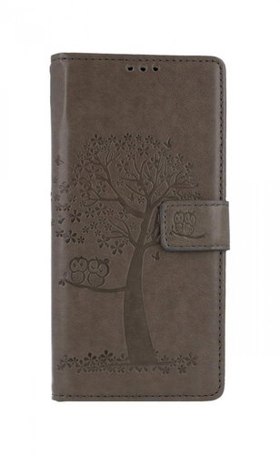 TopQ Xiaomi Redmi Note 9 booklet Grey Owl Tree 50729 - Phone Cover - Main image