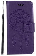 TopQ iPhone SE 2020 booklet Dreamcatcher with owl purple 49909 - Phone Case