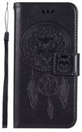 TopQ iPhone SE 2020 booklet Dreamcatcher with owl black 49906 - Phone Case