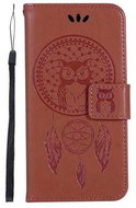 TopQ iPhone SE 2020 booklet Dreamcatcher with owl brown 49905 - Phone Case