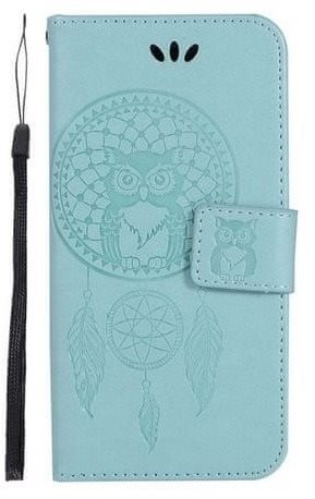 TopQ iPhone SE 2020 booklet Dreamcatcher with owl green 49902 - Phone Case - Main image
