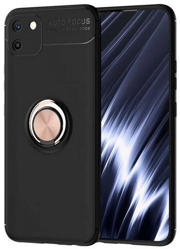 TopQ Realme C11 silicone black with copper ring 62497 - Phone Cover - Main image