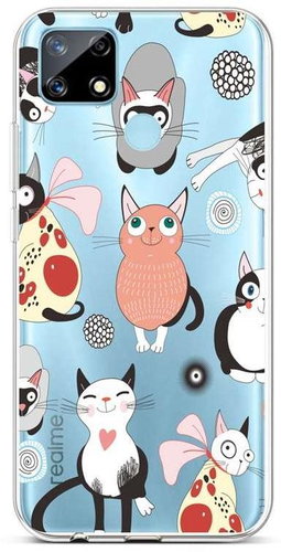 TopQ Realme 7i Silicone Cats 2 62522 - Phone Cover - Main image