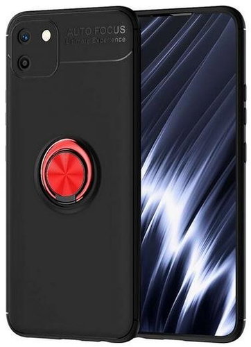 TopQ Realme C11 silicone black with red ring 62678 - Phone Cover - Main image