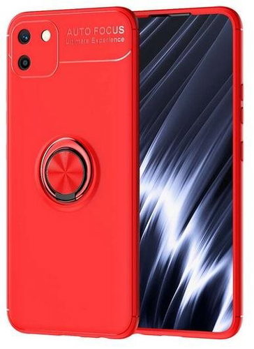 TopQ Realme C11 silicone red with red ring 62817 - Phone Cover - Main image