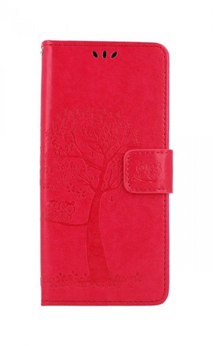 TopQ Realme 7i Book Dark Pink Tree Owls 56087 - Phone Case - Main image