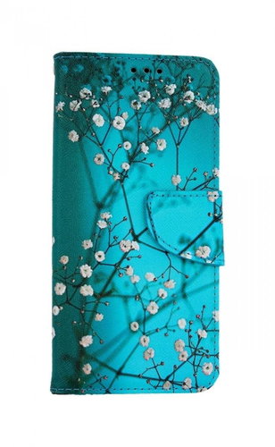 TopQ Realme 7 Pro Book Blue with flowers 55118 - Phone Case - Main image