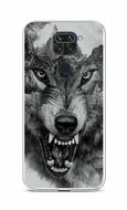 TopQ Xiaomi Redmi Note 9 silicone Black and white wolf 58955 - Phone Cover