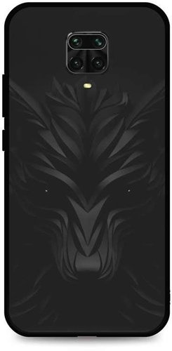 TopQ LUXURY Xiaomi Redmi Note 9 Pro solid Black wolf 52588 - Phone Cover - Main image