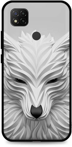 TopQ LUXURY Xiaomi Redmi 9C solid White wolf 52245 - Phone Cover - Main image