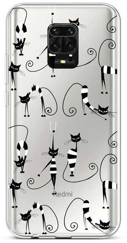 TopQ Xiaomi Redmi Note 9 Pro silicone Cats 1 52541 - Phone Cover - Main image