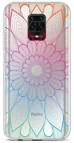 TopQ Xiaomi Redmi Note 9 Pro silicone Rainbow Mandala 52540 - Phone Cover - Main image