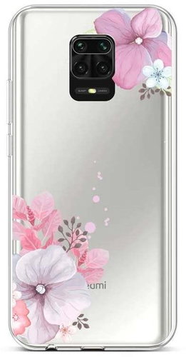 TopQ Xiaomi Redmi Note 9 Pro silicone Violet Blossom 52527 - Phone Cover - Main image