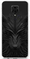 TopQ Xiaomi Redmi Note 9 Pro silicone Black Wolf 50072 - Phone Cover