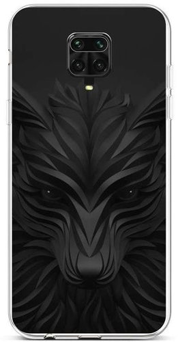 TopQ Xiaomi Redmi Note 9 Pro silicone Black Wolf 50072 - Phone Cover - Main image
