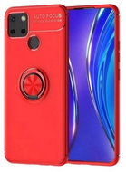 TopQ Realme 7i silicone red with red ring 62677 - Phone Cover