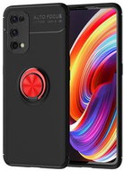TopQ Realme 7 Pro silicone black with red ring 62178 - Phone Cover