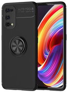 TopQ Realme 7 Pro silicone black with black ring 62177 - Phone Cover