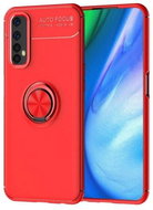 TopQ Realme 7 silicone red with red ring 62101 - Phone Cover
