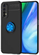TopQ Realme 7 silicone black with blue ring 62097 - Phone Cover