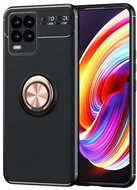 TopQ Realme 8 silicone black with copper ring 61653 - Phone Cover