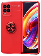 TopQ Realme 8 silicone red with red ring 61652 - Phone Cover