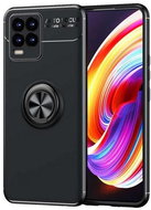 TopQ Realme 8 silicone black with black ring 61650 - Phone Cover