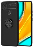 TopQ Xiaomi Redmi 9C silicone black with black ring 52753 - Phone Cover