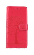 TopQ Realme 7 Book Dark Pink Tree Owls 63114 - Phone Case