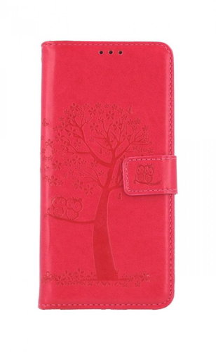TopQ Realme 7 Book Dark Pink Tree Owls 63114 - Phone Case - Main image