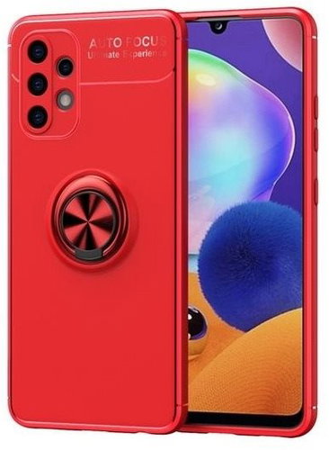 TopQ Samsung A32 silicone red with red ring 61858 - Phone Cover - Main image