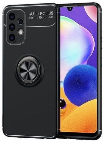 TopQ Samsung A32 silicone black with black ring 61855 - Phone Cover - Main image