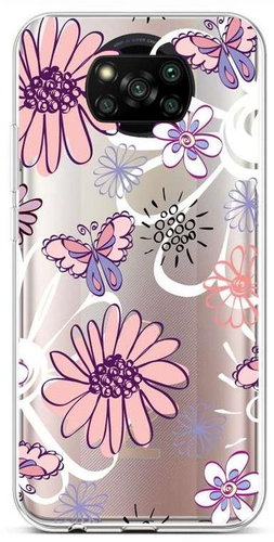 TopQ Xiaomi Poco X3 Pro silikon Flowers 62436 - Kryt na mobil - Hlavní obrázek
