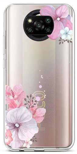 TopQ Xiaomi Poco X3 Pro silicone Violet Blossom 62432 - Phone Cover - Main image