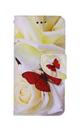 TopQ iPhone SE 2020 booklet Red butterfly 62624 - Phone Case