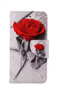 TopQ iPhone SE 2020 booklet Red Rose 62617 - Phone Case