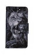 TopQ iPhone SE 2020 booklet Black and white lion 62609 - Phone Case