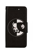 TopQ iPhone SE 2020 booklet Black and white pitbull 62543 - Phone Case