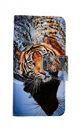 TopQ iPhone SE 2020 knižkové Hnedý tiger 62519 - Puzdro na mobil